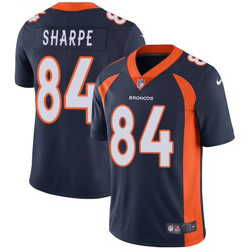 Nike Broncos #84 Shannon Sharpe Navy Blue Alternate Men's Stitched NFL Vapor Untouchable Limited Jersey